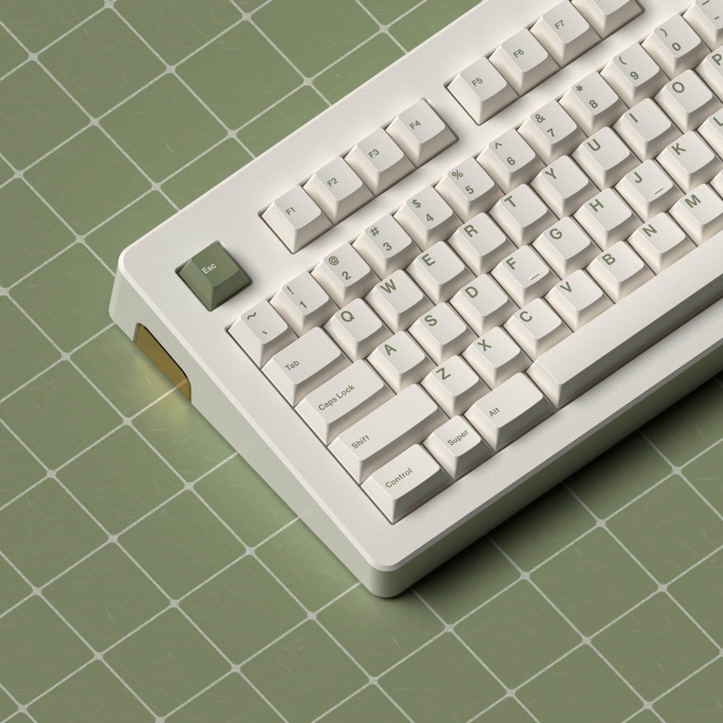 Minimalist Color on White Keycap Set, Cherry Profile, Dye Sub PBT Key Cap