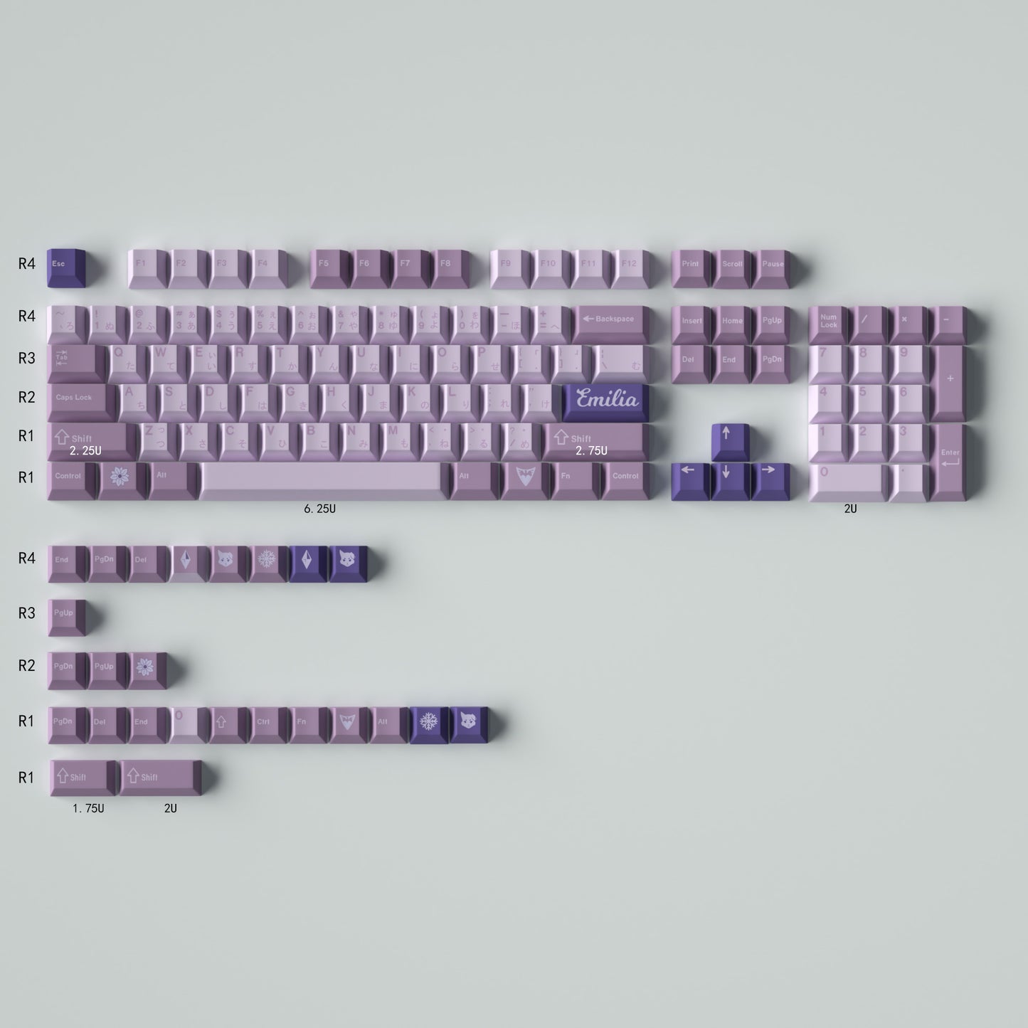 GMK Frost Witch Keycap Set, Cherry Profile, PBT Dye Sub Key Cap