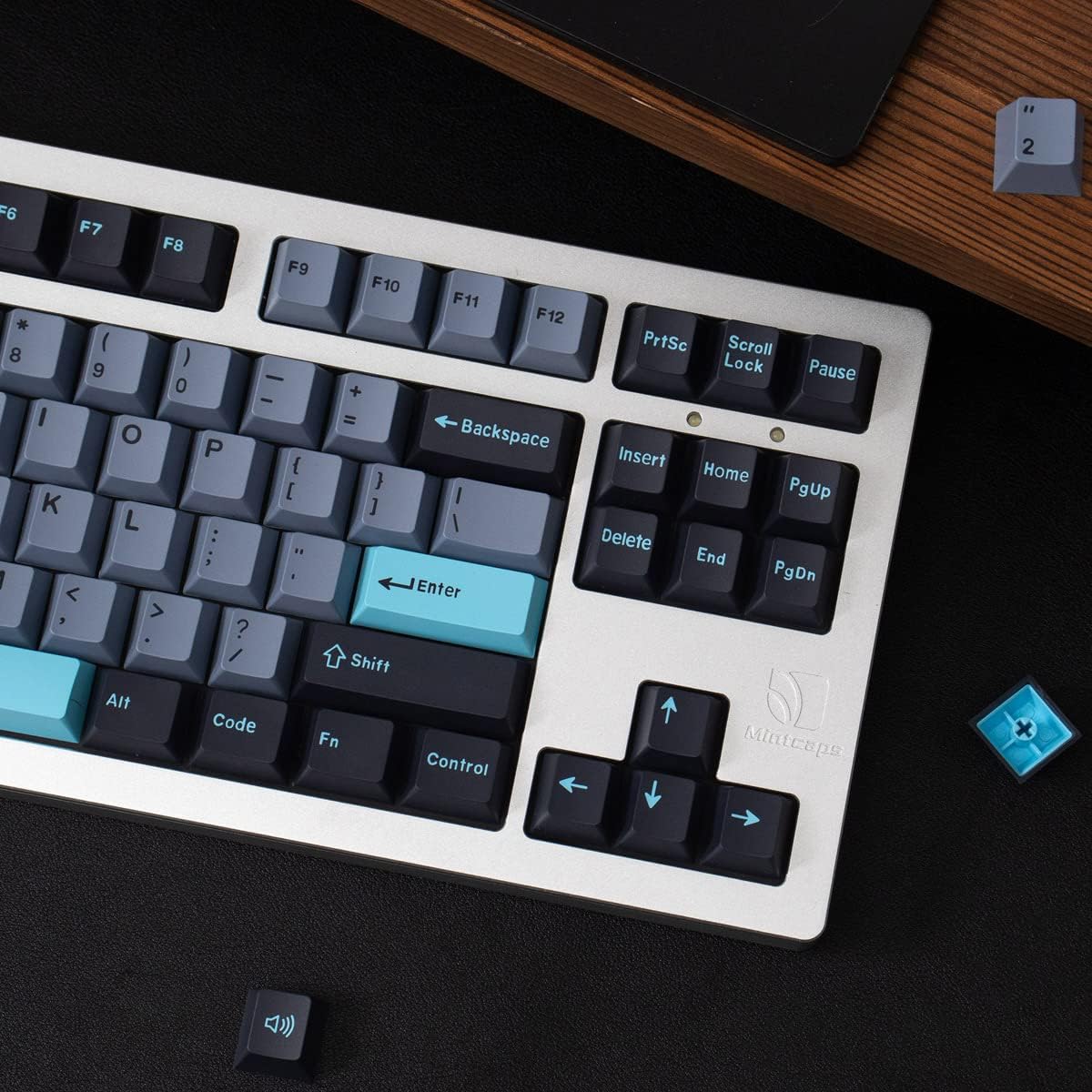 GMK 8008 Blue Keycap Set, Cherry Profile, Double Shot ABS Key Cap