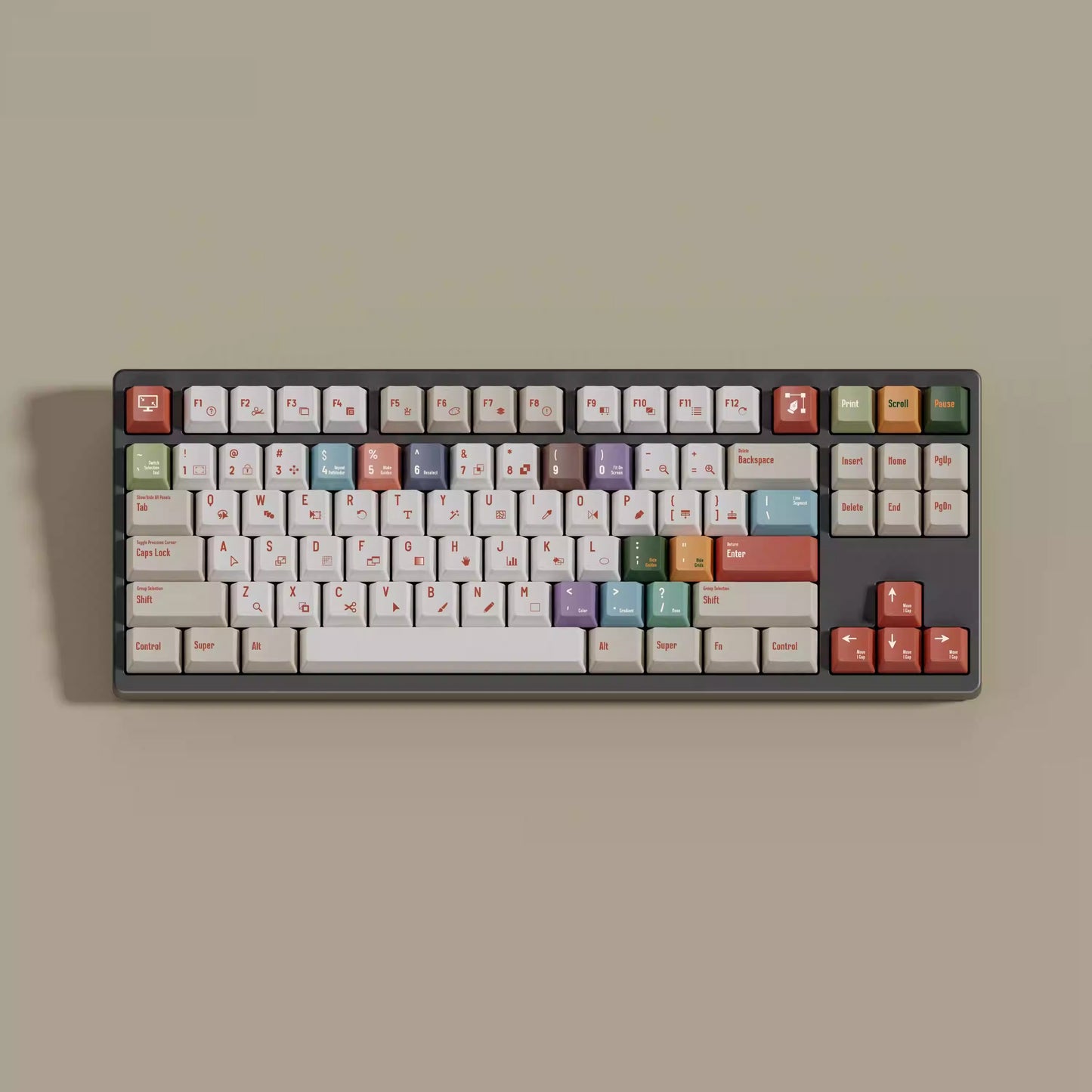 AdobeAi Keycap Set, Cherry Profile, Dye Sub PBT Key Cap