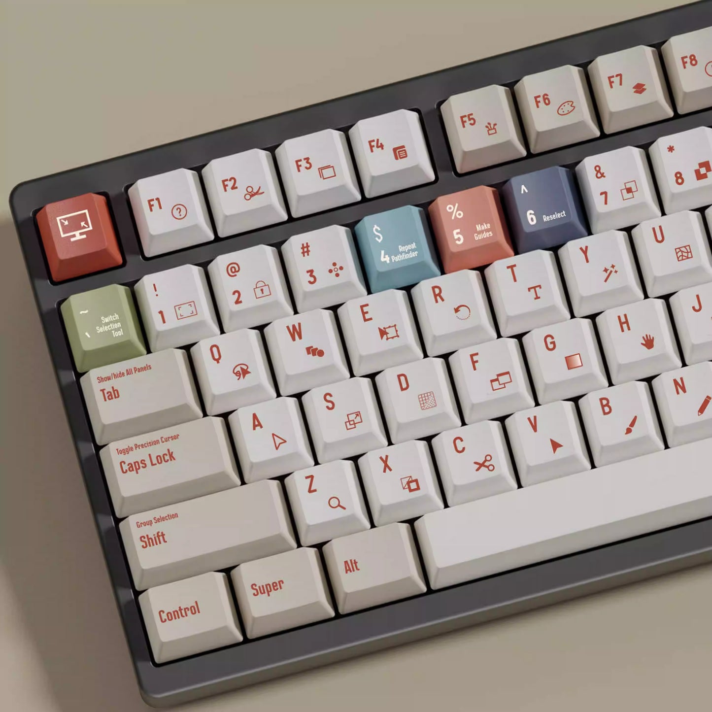 AdobeAi Keycap Set, Cherry Profile, Dye Sub PBT Key Cap