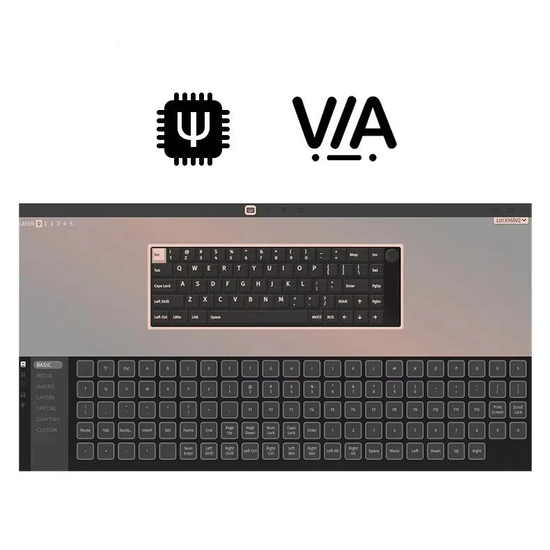 Weikav Lucky65 V2 QMK Aluminum Mechanical Keyboard Assembled