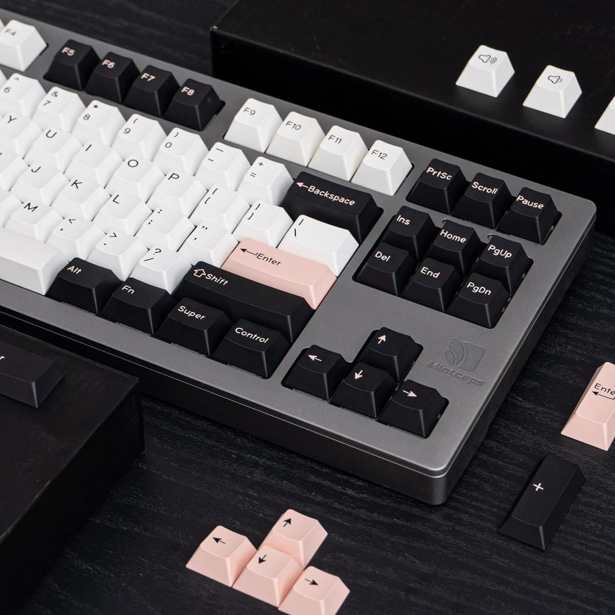 Olivia Sakura Light Keycap Set, Cherry Profile, Double Shot PBT Key Cap