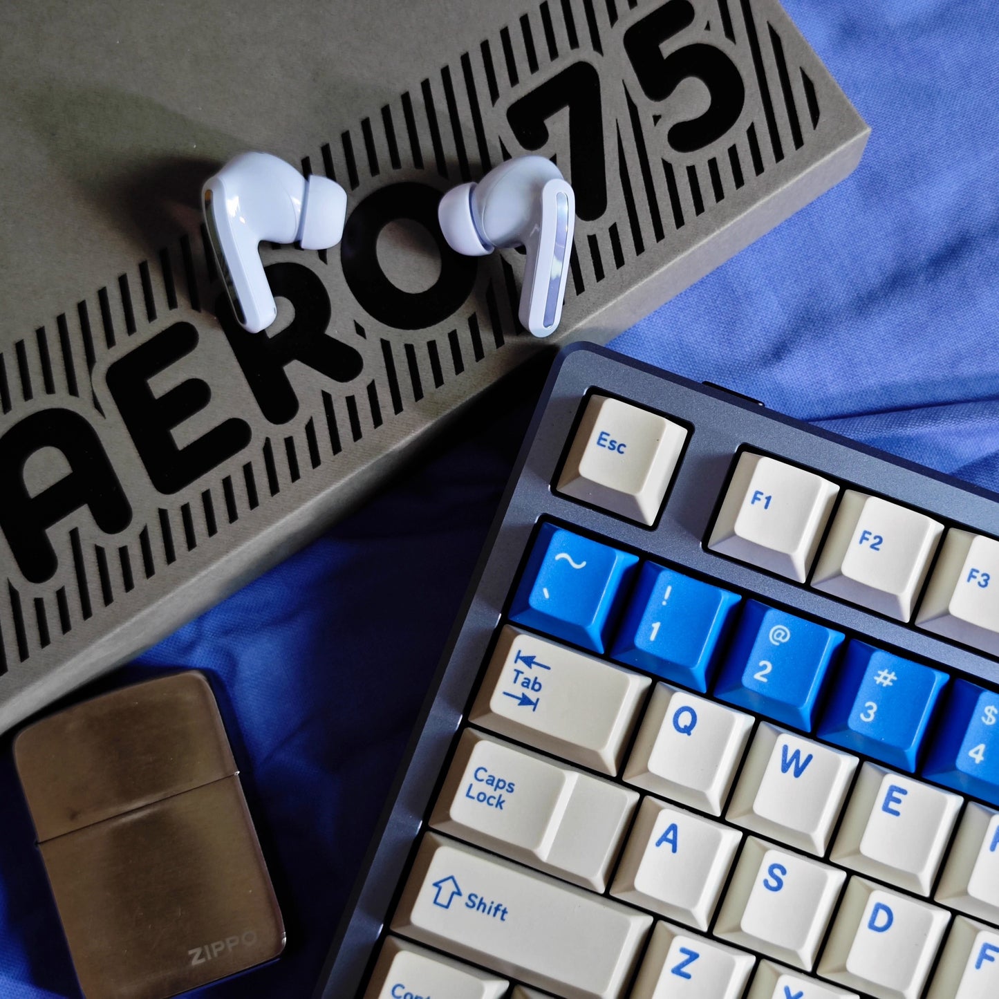 GMK Blue Alert Keycap Set, Cherry Profile, Dye Sub PBT Key Cap