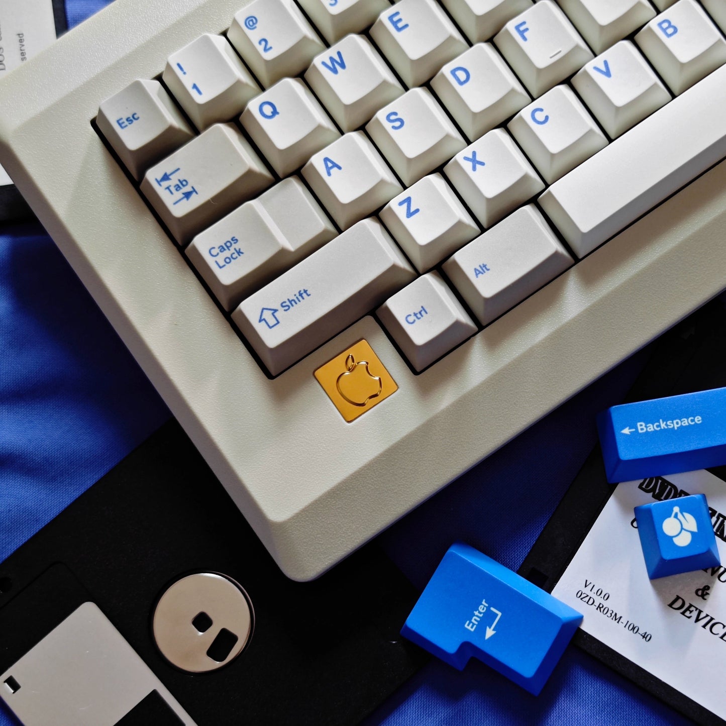 GMK Blue Alert Keycap Set, Cherry Profile, Dye Sub PBT Key Cap