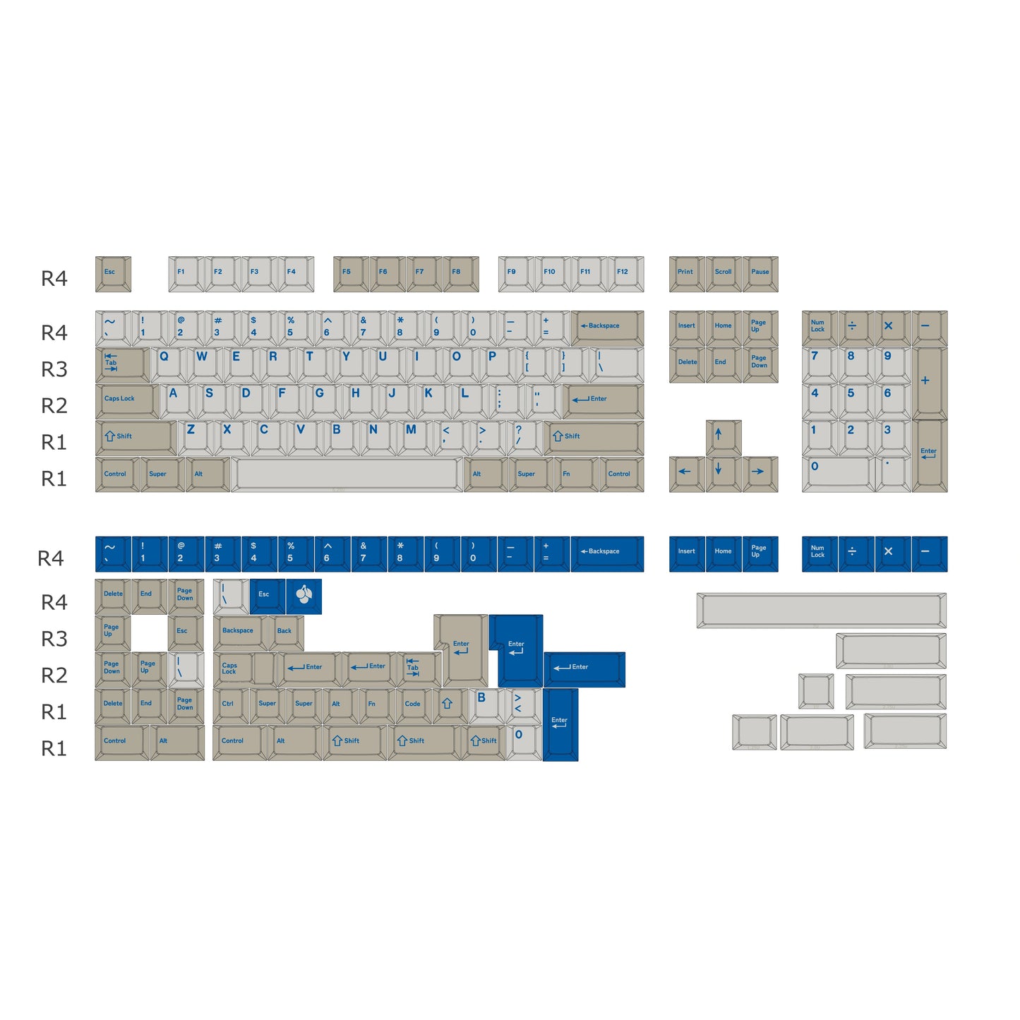 GMK Blue Alert Keycap Set, Cherry Profile, Dye Sub PBT Key Cap