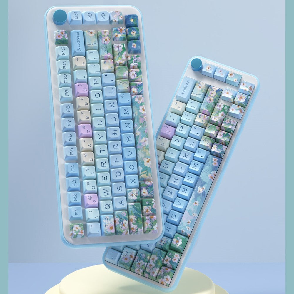 Daisy (Blue) Cute Keycap Set, MDA/Cherry Profile, PBT Dye Sub Key Cap