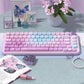 Dream Butterfly (Purple) Cute Keycap Set, MDA/Cherry Profile, PBT Dye Sub Key Cap