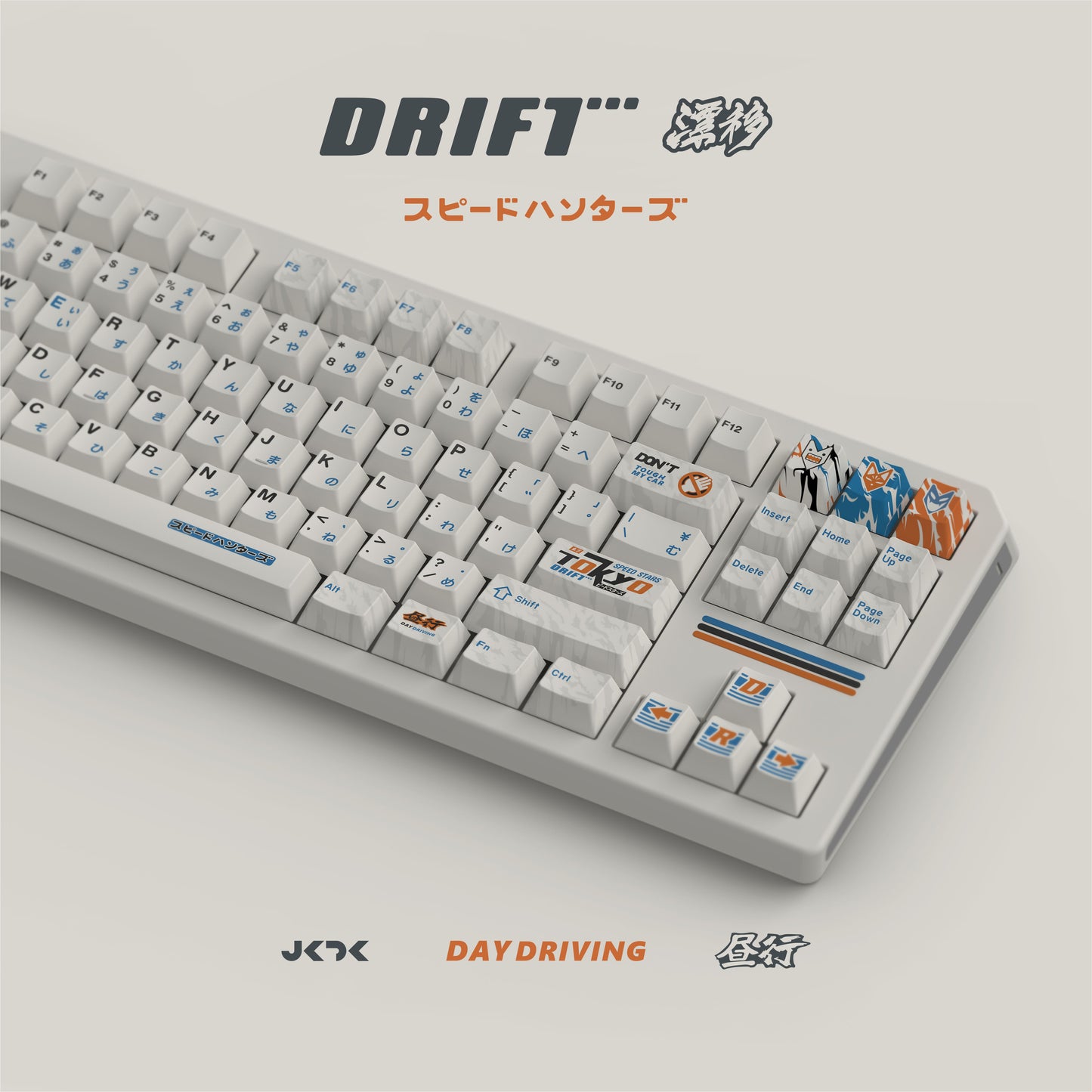 Drift Keycap Set, Cherry Profile, Dye Sub PBT Key Cap by JKDK Studio