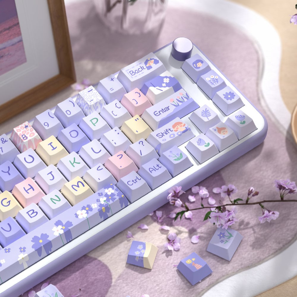 Cute Grape Keycap Set, Cherry and MDA store Profile, PBT, Cherry MDA segeyedye