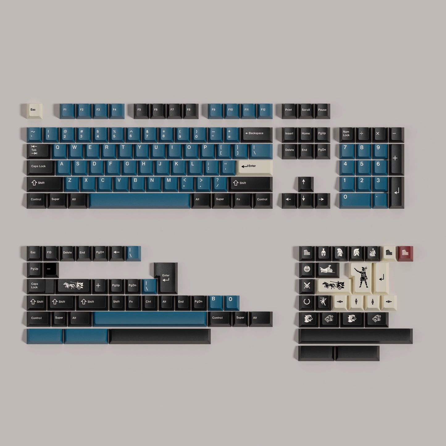 GMK Gladiator Keycap Set, Cherry Profile, Dye Sub PBT Key Cap