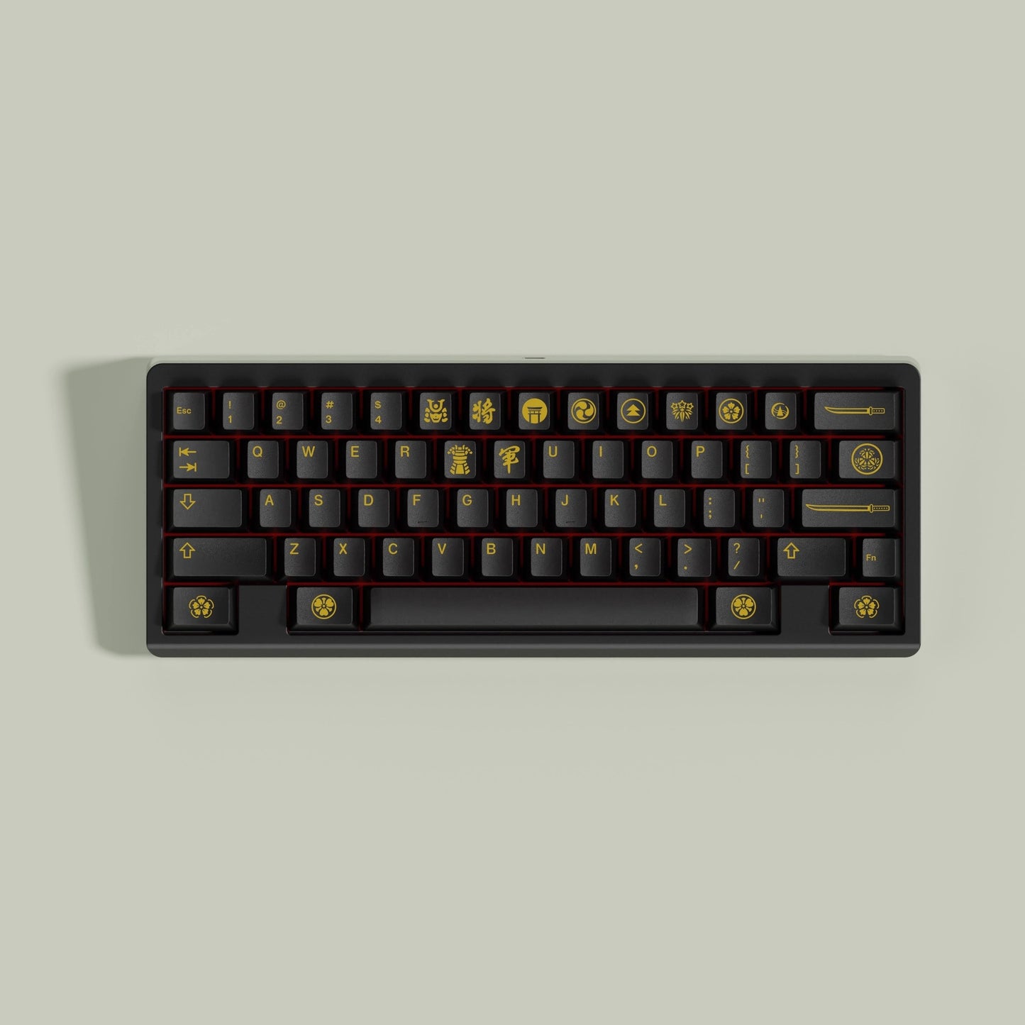 GMK Black Gold Keycap Set, Cherry Profile, Dye Sub PBT Key Cap