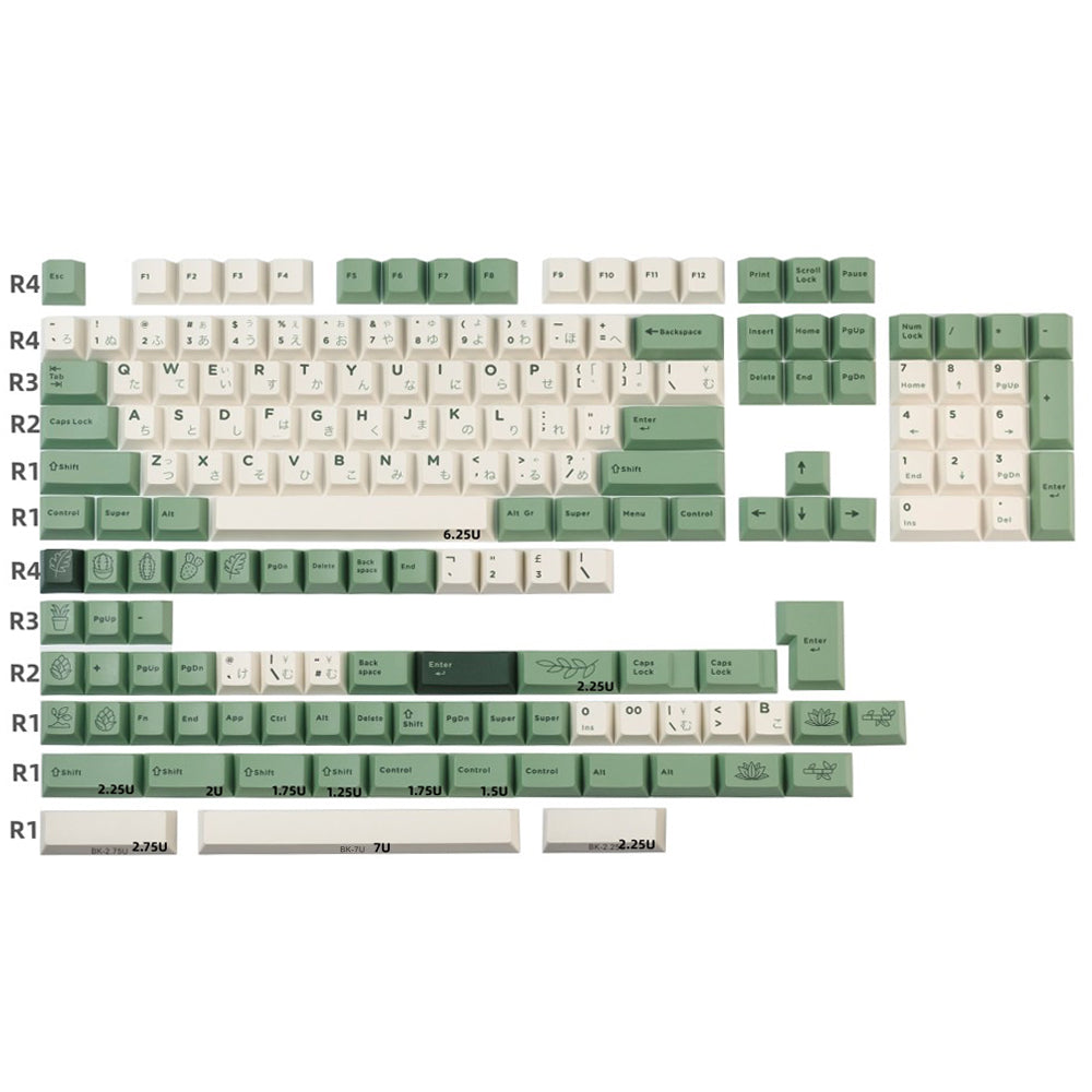 GMK Botanical PBT Keycap Set MA store Profile Dye-Sub Personalized Keycaps For Mechanical Keyboard