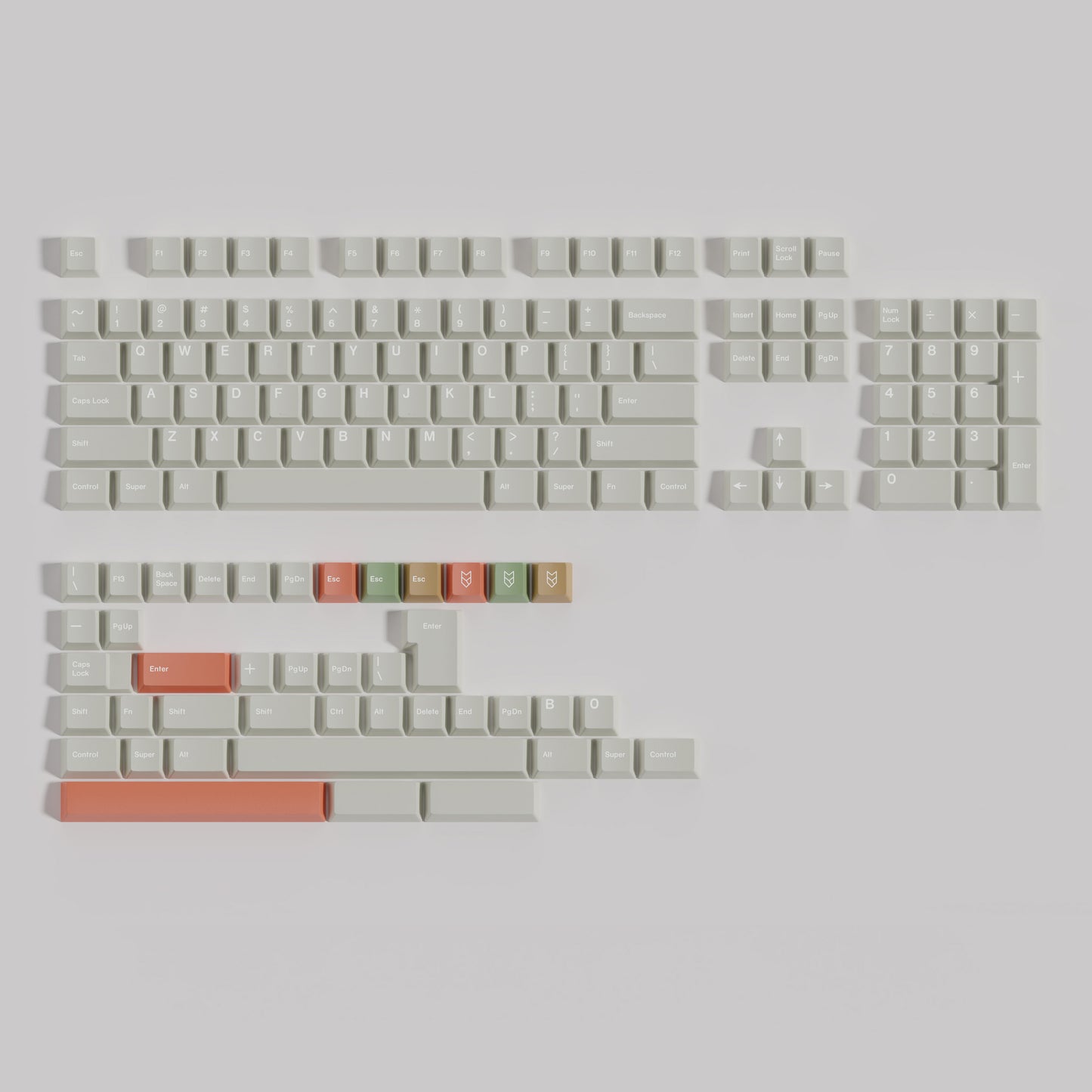 GMK Modern Material Keycap Set, Cherry Profile, Dye Sub PBT Key Cap