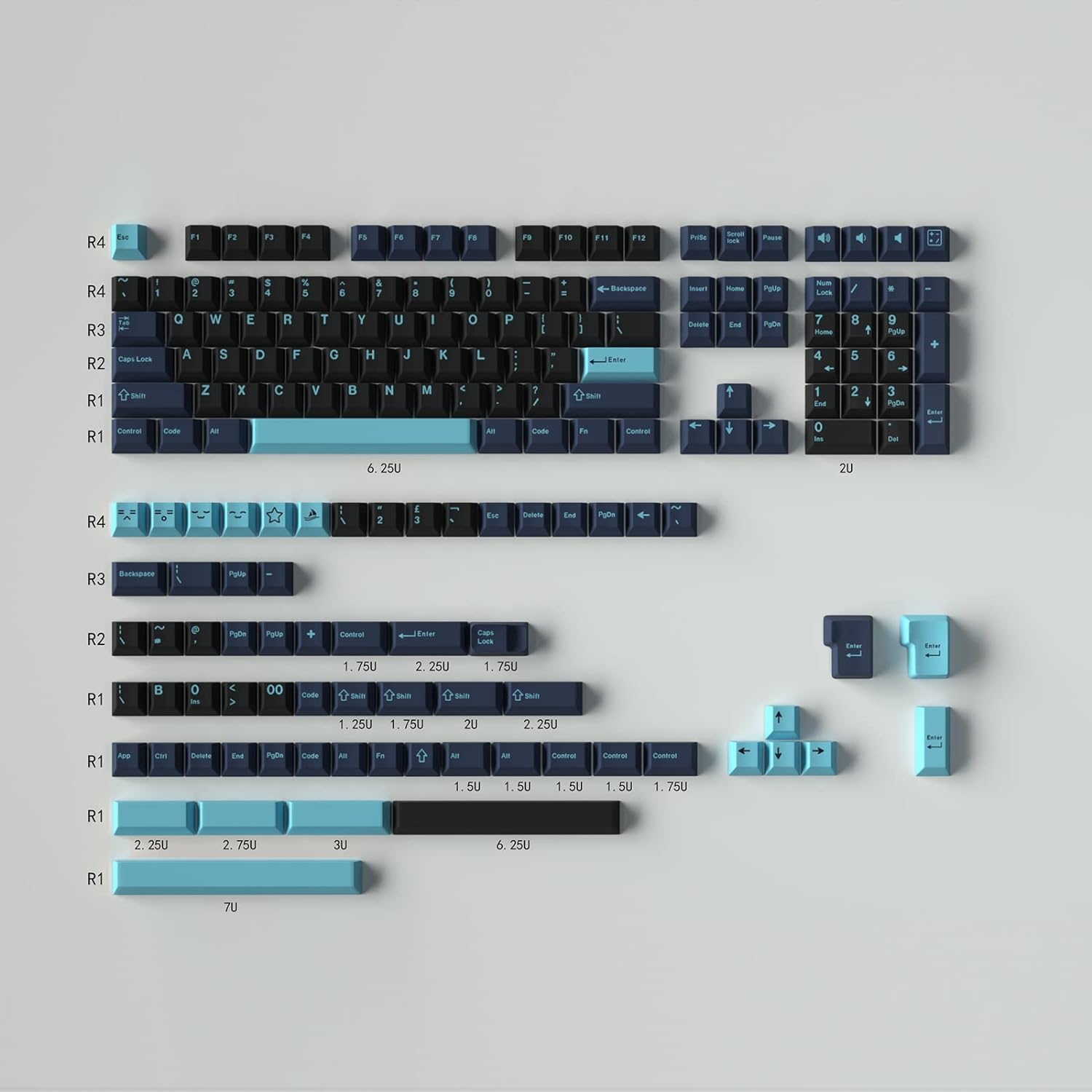 GMK Hammerhead Dark Keycap Set, Cherry Profile, Double Shot ABS – Nouvolo