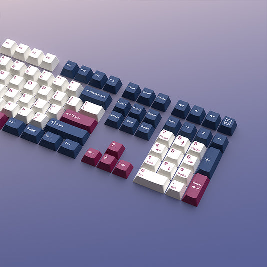 Blue Mecha Keycap Set, Cherry Profile, Double Shot PBT Key Cap