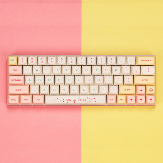 Macaron Keycap Set, XDA Profile, PBT Dye Sub Key Cap