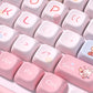 Marshmallow (Pink) Cute Keycap Set, SCA Profile, PBT Dye Sub Key Cap