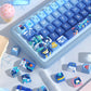 Penguin (Blue) Cute Keycap Set, MDA Profile, PBT Dye Sub Key Cap