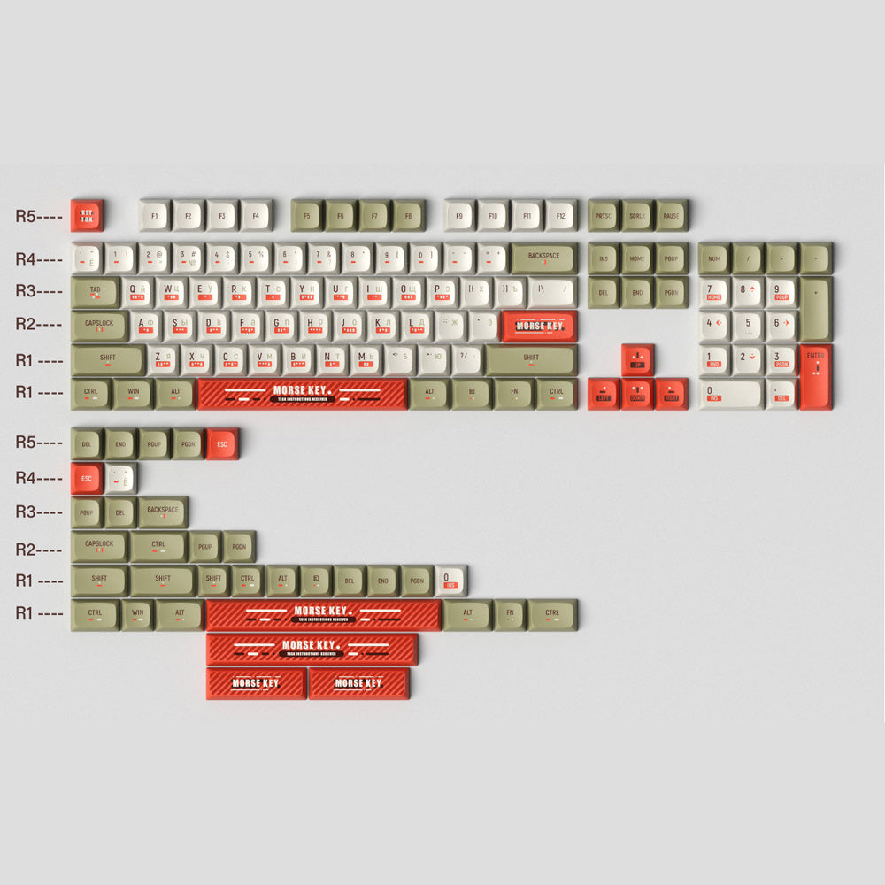 Morse Code Keycap Set, KDA Profile, PBT Dye Sub – Nouvolo