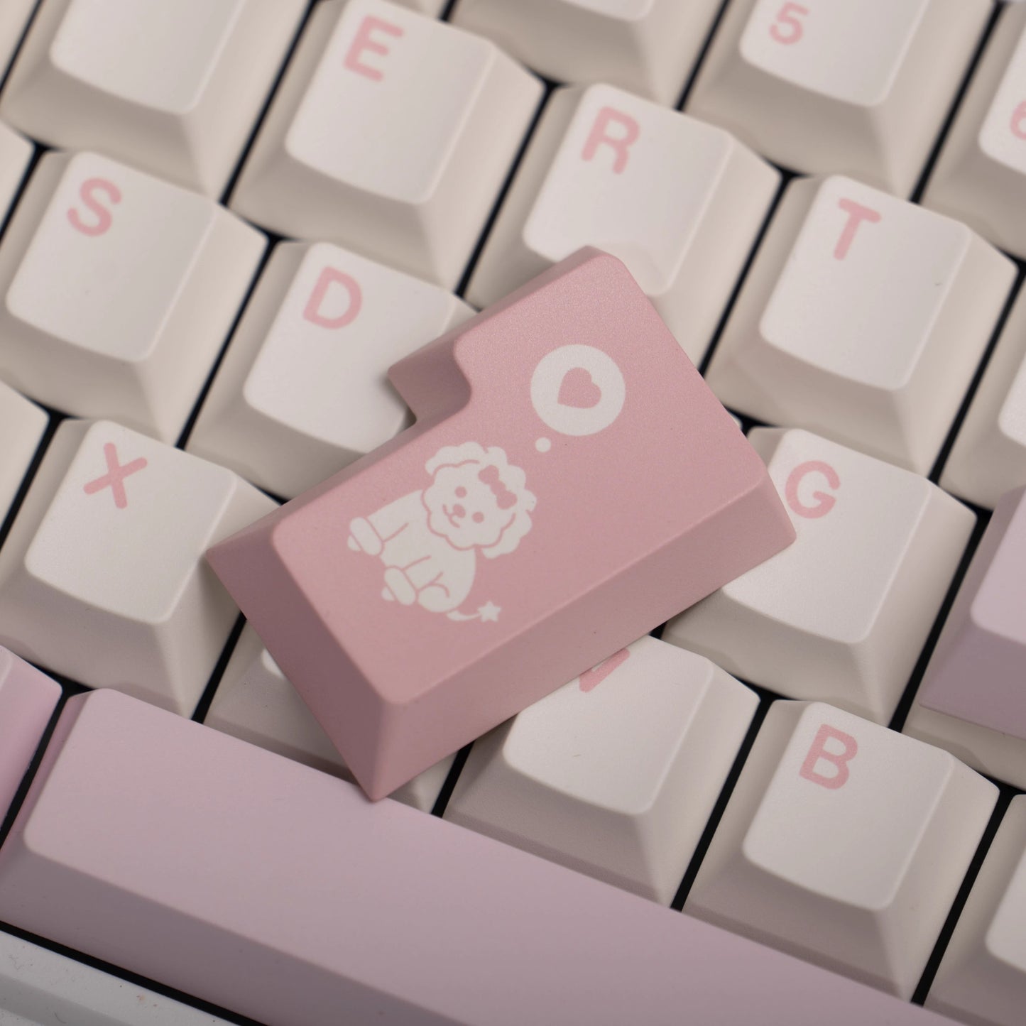 Pink Poodle Keycap Set, Cherry Profile, Dye Sub PBT Key Cap