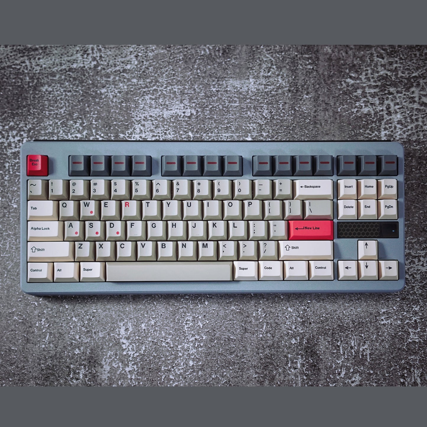 Red Light Retro Keycap Set, Cherry Profile, Dye Sub PBT Key Cap