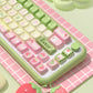 Strawberry Milk Bunny (Lime) Cute Keycap Set, MDA/Cherry Profile, PBT Dye Sub Key Cap