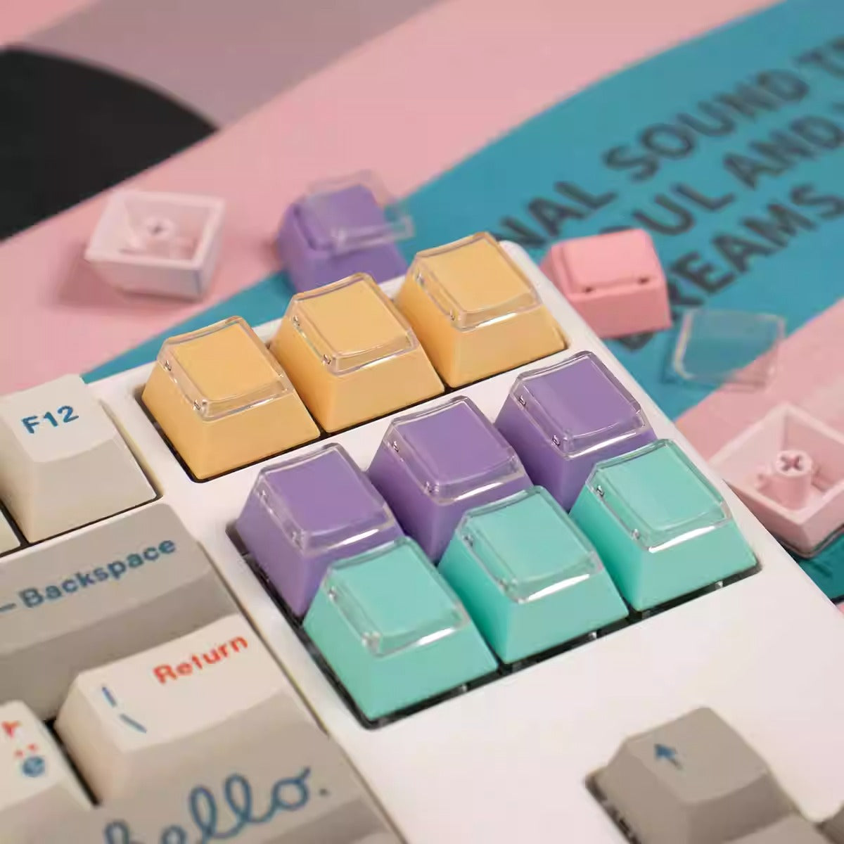 Unicorn Keycap Set, Cherry Profile, Dye Sub PBT Key Cap