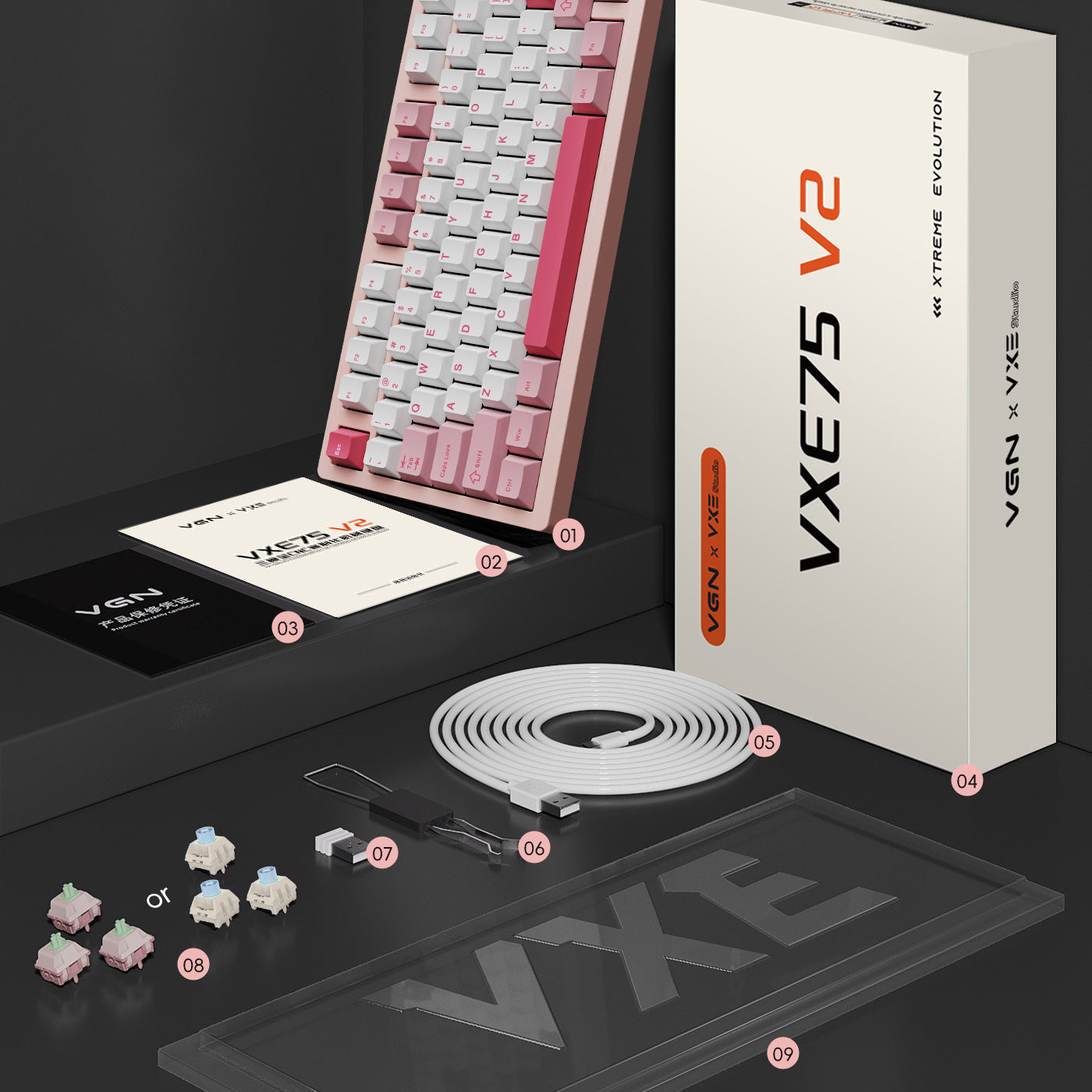 VGN VXE75 V2 Aluminum Mechanical Keyboard