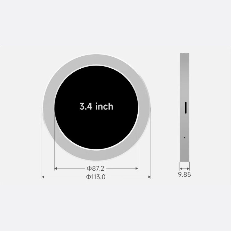 Round Secondary LCD Screen for PC Liquid Cooler