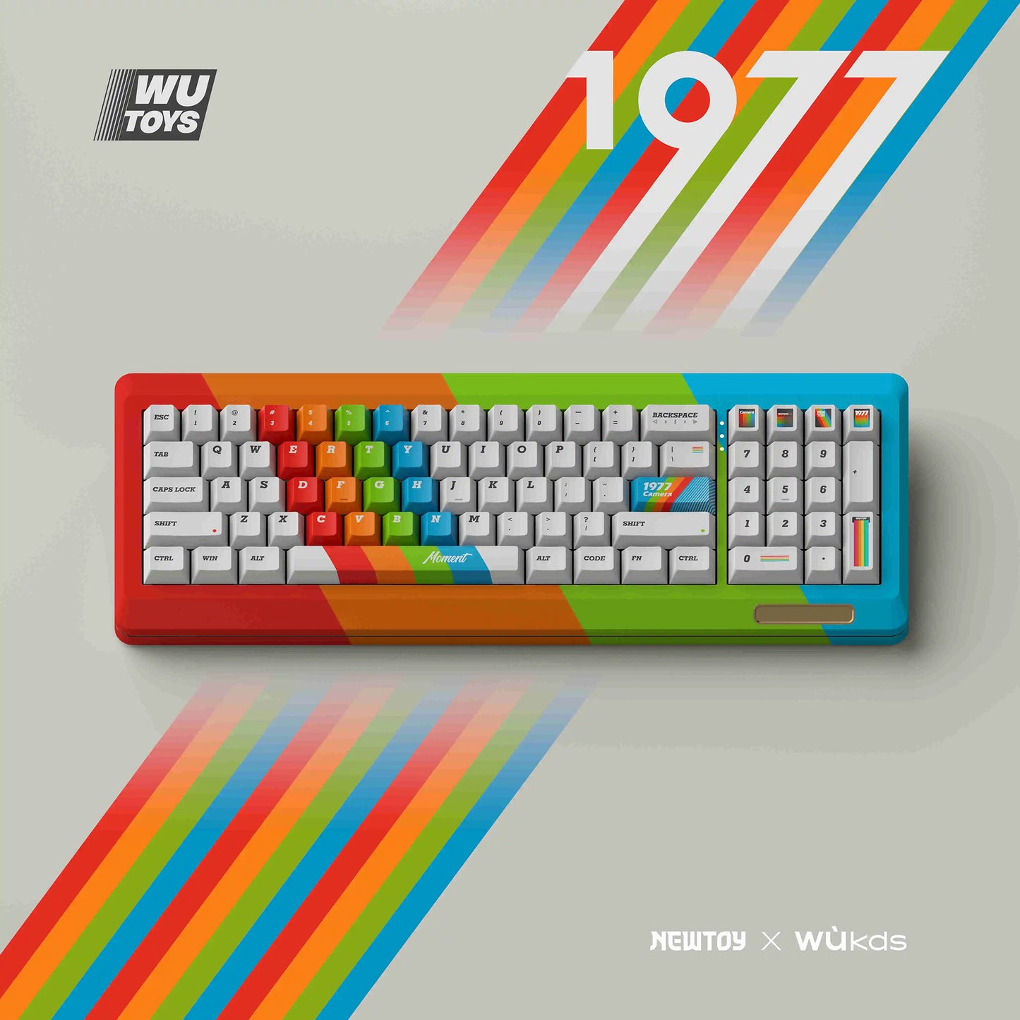 Retro 1977 Keycap Set, Cherry Profile, PBT Dye Sub